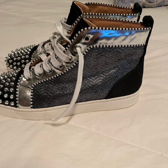 Authentic mens high top louboutin spike sneakers - Picture 2 of 4